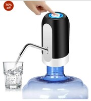 Black Olive's Stainless Steel Water Bottle Pump Automatic Drinking Portable Electric Universal Dispenser (5 Gallon, Black/White) (Water Dispenser)