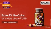 TataNeu × 1mg | Extra 8% NeuCoins on orders above ₹1199
