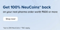 [User specific] Tata Neu x 1MG | Get 100% Neu coins back (600 or more) upto 200 Neu coins (13-26 Nov)