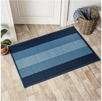 Status Contract Anti Slip Front Door Mat|(38x58cm) Living Room Rug for Entrance Door|Polypropylene Floor Mats for Home|Essential Small Rug for Office, Bedroom & Kitchen| (Blue), Rectangular
