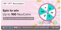 (User specific) Tata Neu Spin to Win | Get assured 5-100 NeuCoins (loyals weekend jackpot)