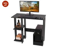 Ebee Engineer Wood Computer Desk- Wenge,32 * 28.7 * 17.7 inches,CT3