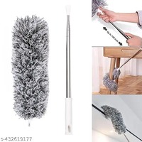 Microfiber Extendable Feather stainless steel Duster, 100 cm Extra Long Pole, Bendable Head, Long Handle for Cleaning