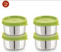 STEELLOCK - Flex Stainless Steel Containers 700ml x 4 (Green) 