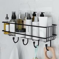 Story@Home - Bathroom Shelf | Black | Pack of 1