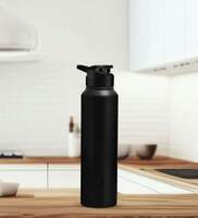 Black Hike Stainless Steel Sipper Water Bottle-1 Litre