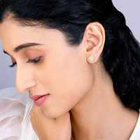 GIVA Golden Pansy Flower Earrings @ 799