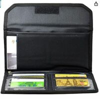 GreatDio Cheque Book Holder Multi Pocket Expanding Zip Pouch Travel Organizer Bag Case for Small Electronics and Accessories - (Color Will Be Sent As Per Stock Availability)