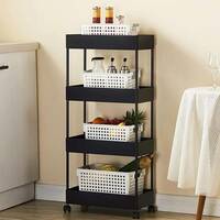 ADA Slim 4-Layer Rolling Storage Rack with Wheels Kitchen Storage Organizer 