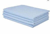 Amazon Brand - Solimo Super Soft Microfiber Hand Towel | Set of 4 (Light Blue)