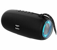 amazon basics B10 10W RMS Bluetooth Speaker with 2000 mAh Battery | Up to 8 hrs of Playback | RGB | Bluetooth 5.3, AUX in, USB & Micro SD Card Connectivity | Type-C Charging (Black)