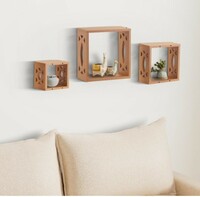 Solimo Engineered Wood Wall Shelves |Brown
