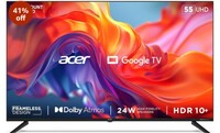 Acer 139 cm (55 inches) G Series 4K Ultra HD Smart LED Google TV AR55GT2851UDFL (Black)