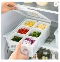 OMORTEX Plastic Fridge Container - 2000 ml  (Clear)