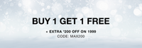Max Fashion Sale - Buy 1 Get 1 Free + Extra Rs 200 Off