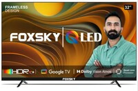 Foxsky 80 cm (32 inch) QLED HD Ready Smart Google TV Dolby Audio ( 2024) (32FS-GOOGLE LED TV