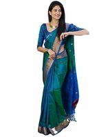 SGF11- Women's Kanjivaram Soft Silk Saree With Blouse Piece