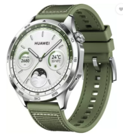 Huawei Watch GT4 46mm 14 Days Battery Life, TruSeen Tech for 24/7 Health Monitoring Smartwatch  (Green Strap, One Size)