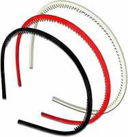 TEMPERIA (3 pcs) Hair Band For Girls Women & Kids - Stylish & Fancy Hairband Headband Cute Accessories - 1 Red, 1 Black, 1 White