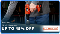 Black & Decker Brand Days: Upto 45% off