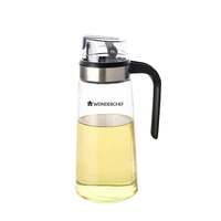 Wonderchef No Drip Oil Pourer, Transparent Oil Pourer and Holder with Lid, Accurate Pouring, 600ml