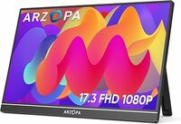 ₹1200 coupon - ARZOPA 17.3'' Portable Monitor,103% sRGB FHD 1080P IPS Gaming Monitor Laptop Monitor with Built-in Kickstand Speaker HDMI USB C 60Hz External Screen for PC MacBook Mobile Xbox PS5