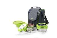 Ganesh Sigma Deck 3 Airtight & Leak Proof Container with Bag - Multicolor