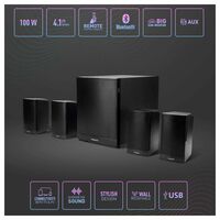 Panasonic SC-HT460GW-K 4.1 Channel Speaker with Bluetooth Connectivity, Black