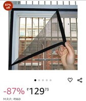 DM DASII MAT Room Mesh Screen Mosquito Window Curtains Net Protector Fly Screen Inset (Color:White)(Size:240cmx120cm)