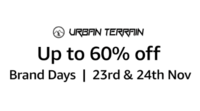 Amazon - Urban Terrain Brand Days | 23-24 Nov | Upto 60% off + Bank offers