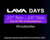 Amazon - Lava Days | 23-24 Nov | Flat 10% off on smartphones with HDFC cards