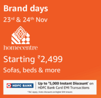Amazon - Homecentre Brand Days | Upto 77% off + Upto 5000 HDFC Instant Discount