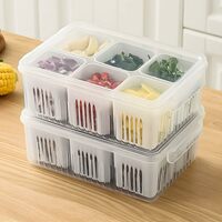 Darkpyro Plastic Fridge Storage Container (Pack Of 2) White