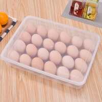 Stewit 24 Grid Egg Storage Box Egg Refrigerator Storage Tray, Stackable Plastic Egg Containers for Fridge Kitchen Size of The 24 Egg Storage Box is (31x23x6) Cm