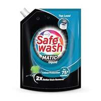 Safewash Top Load Matic 2L Refill Pouch Premium Liquid Detergent with Colour-Protect Technology| 2X Stain Removal | For All Types of Fabrics