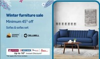 Amazon - Upto 45% Off Winter Furniture Sale + Bank Offers
