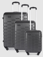 Aristocrat Fencer Pack of 3 Textured Trolley Suitcases - Cabin, Medium & Large