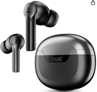boAt Airdopes 300 Premium Truly Wireless in-Ear Earbuds with 4 Mics AI-ENx Spatial Audio,50HRS Playtime,Multipoint Connection,ASAP Charge, Hearables App, IPX4, BT v5.3 Ear Buds TWS (Gunmetal Black)