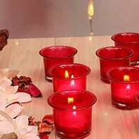 Homesake Glass Tealight Candle Holder, Pack of 6