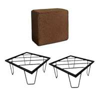 Klassic Square Pro Metal Plant Stand/Pot Stand | Plant Stand for Balcony | Pot Stand for Indoor Plants | Planter Stand (Black, Pack of 2) 