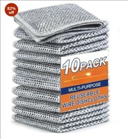 Liznoriz - Multipurpose Wire Dishwashing Rags ( Pack of 10)