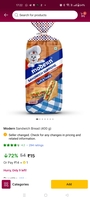 Flipkart minutes - Modern sandwich bread at 70 % discount available at Rs 15