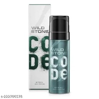 Wild Stone CODE Steel Body Perfume Spray for Men, 150ml