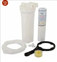 KRISELL Pre Filter housing Complete Service kit & PP Spun Filters, Compatible with All Branded/Non Branded Water purifiers Solid Filter Cartridge Uv/Uf Water Purifiers, White Compatible Pack of 1 