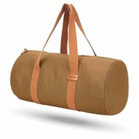 AirCase Canvas Designer Sling Duffle Bag with PU Leather, Detachable Shoulder Strap