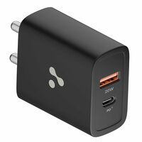 Ambrane 20W USB Dual Port BoostedSpeed Charger with Power Delivery & Quick Charge, Made in India