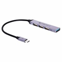ZEBRONICS TA200U Type C to USB 3.0 4 Port hub with Hi Speed Data Transfer, Aluminum + ABS Body