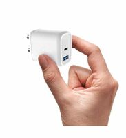 URBN 20W QC+PD Dual Port Type C Charger | Ultra Fast GaN Adapter | Made for iPhone, iPads, AirPods, Samsung, OnePlus, Mi, Redmi, Vivo & More | Fast Charge | BIS Certified | Made in India