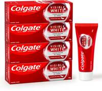 Colgate Visible White Toothpaste Teeth Whitening Starts in 1 week (Combo Pack) Toothpaste  (400 g, Pack of 4)