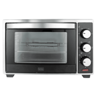 BLACK+DECKER 19L Oven Toaster Grill with Rotisserie & Convection Function (Silver/Grey)